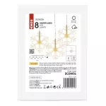 Dekoracje - 8 LED sople śnieżynki 45x84 cm ciepła biel, IP44