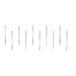 Dekoracje - 140 LED 10x sopel 29 cm 3,6 m, zimna biel, IP44