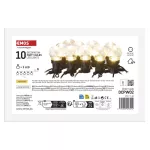 Łańcuch Party 10x 5 LED, przeźroczyste, 5m, ciepła biel, IP44
