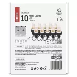 Łańcuch Party 10x 1 LED, przeźroczyste, 4,5 m, zimna biel, IP44