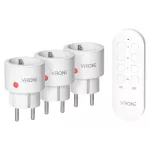 Zestaw bezprzewodowych gniazd MINI Schuko, sterowanych pilotem 3+1, 2300W