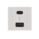 SIMON CONNECT TSC-K126J-9 Ładowarka USB A+C 3,0 A; 5 V; 30 W; Szybkie Ładowanie PD; 45x45 mm; czysta biel