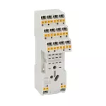 HR6XS41S Gniazdo do przekaźników przemysłowych 4 C/O, bez obejmy wyrzutnikowej, zaciski sprężynowe (zaciski zestyków od góry)