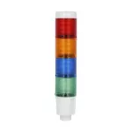 8LT4K06BG Kolumna sygnalizacyjna, fi45mm, kolor: zielony, niebieski, pomarańczowy i czerwony, zasilanie 24VDC, wbudowany obwód LED