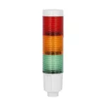 8LT4K04BG Kolumna sygnalizacyjna, fi45mm, kolor: zielony, pomarańczowy i czerwony, zasilanie 24VDC, wbudowany obwód LED