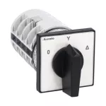 7GN6312U Łącznik krzywkowy serii 7GN, przełącznik gwiazda-trójkąt, 63A, do montażu tablicowego, z czarnym pokrętłem i tabliczką 65x65mm