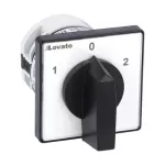 7GN1251U Łącznik krzywkowy serii 7GN, przełącznik sieci, 1 pole, 16A, do montażu tablicowego, z czarnym pokrętłem i tabliczką 48x48mm