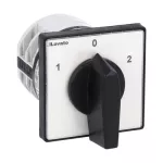 7GN3252U Łącznik krzywkowy serii 7GN, przełącznik sieci, 2 pola, 32A, do montażu tablicowego, z czarnym pokrętłem i tabliczką 65x65mm