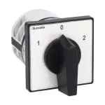 7GN4052U Łącznik krzywkowy serii 7GN, przełącznik sieci, 2 pola, 40A, do montażu tablicowego, z czarnym pokrętłem i tabliczką 65x65mm