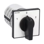 7GN3253U Łącznik krzywkowy serii 7GN, przełącznik sieci, 3 pola, 32A, do montażu tablicowego, z czarnym pokrętłem i tabliczką 65x65mm