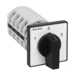 7GN2575U Łącznik krzywkowy serii 7GN, przełącznik sieci, 4 pola, 25A, do montażu tablicowego, z czarnym pokrętłem i tabliczką 48x48mm