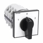 7GN12511U Łącznik krzywkowy serii 7GN, przełącznik zmiany kierunku obrotów silnika 3 fazowego, 125A, do montażu tablicowego, z czarnym pokrętłem i tabliczką 90x90mm