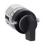 7GN2092U11 Łącznik krzywkowy serii 7GN, rozłącznik, 4 pola, 20A, do montażu tablicowego w otworze 22mm, z czarnym pokrętłem bez tabliczki