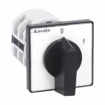 7GN2592U Łącznik krzywkowy serii 7GN, rozłącznik, 4 pola, 25A, do montażu tablicowego, z czarnym pokrętłem i tabliczką 48x48mm