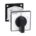 GF2090O Łącznik krzywkowy serii GF, rozłącznik, 1 pole, 20A, do montażu wewnątrz szafy z czarnym pokrętłem i tabliczką 48x48mm