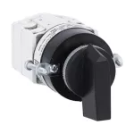 GF2092U11 Łącznik krzywkowy serii GF, rozłącznik, 4 pola, 20A, do montażu tablicowego w otworze 22mm, z czarnym pokrętłem bez tabliczki
