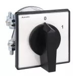 GN20003U Łącznik krzywkowy serii GN, rozłącznik z powrotem do pozycji 0, 3 pola, 200A, do montażu tablicowego, z czarnym pokrętłem i tabliczką 132x132mm