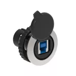 LPFD05 Metalowy interfejs komunikacji płaski Ø30mm serii Platinum, USB typ 3.0, wtyczki B/A