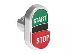 LPSB7233 Metalowy przycisk Ø22mm serii Platinum, podwójny, samoczynny powrót, 1 kryty i 1 wystający. Zielony - Czerwony / START - STOP
