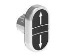 LPSB7191 Metalowy przycisk Ø22mm serii Platinum, podwójny, samoczynny powrót, oba kryte. Czarny - Czarny / ↑ - ↓