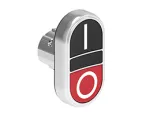 LPSB7122 Metalowy przycisk Ø22mm serii Platinum, podwójny, samoczynny powrót, oba kryte. Czarny - Czerwony / I - 0
