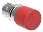 LPSB6634 Metalowy przycisk Ø22mm serii Platinum, grzybkowy, blokowany, odblokowanie przez obrót, Ø30mm. Do zatrzymania awaryjnego. ISO 13850. Czerwony