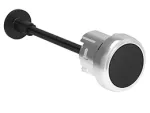 LPSR1002 Metalowy przycisk Ø22mm serii Platinum, kryty, samoczynny powrót, do kasowania mechanicznego, regulowana długość trzpienia od 0 do 150mm. Czarny