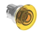 LPSBL6145 Metalowy przycisk podświetlany Ø22mm serii Platinum, grzybkowy, samoczynny powrót, Ø40mm. Żółty