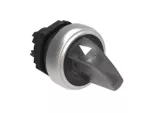 LPCSL1218 Plastikowy przełącznik podświetlany Ø22mm serii Platinum, pokrętło krótkie, 2 pozycje, 0 < 1. Biały