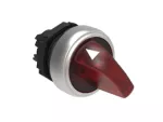 LPCSL1214 Plastikowy przełącznik podświetlany Ø22mm serii Platinum, pokrętło krótkie, 2 pozycje, 0 < 1. Czerwony
