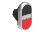LPCBL7112 Plastikowy przycisk Ø22mm serii Platinum, dwuklawiszowy, samoczynny powrót, 2 kryte i biały podświetlany dyfuzor. Czarny - Czerwony