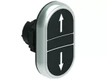 LPCB7191 Plastikowy przycisk Ø22mm serii Platinum, podwójny, samoczynny powrót, oba kryte. Czarny -Czarny / ↑ - ↓