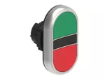 LPCB7113 Plastikowy przycisk Ø22mm serii Platinum, podwójny, samoczynny powrót, oba kryte. Zielony -Czerwony
