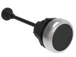LPCR1002 Plastikowy przycisk Ø22mm serii Platinum, kryty, samoczynny powrót, do kasowania mechanicznego, regulowana długość trzpienia od 0 do 150mm. Czarny