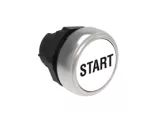 LPCB1168 Plastikowy przycisk Ø22mm serii Platinum, kryty, samoczynny powrót, z symbolem, START / Biały