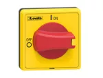 GAX68 Pokrętło żółto/czerwone do GA..A, GA..C i GA..D. Wymiar zewnętrzny: 48x48mm. Montaż śrubowy.