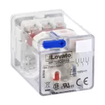 HR703CD110 Przekaźnik przemysłowy ze wskaźnikiem LED i przyciskiem mechanicznym, sterowanie 110VDC, 3C/O, 10A, do gniazd 11 pinowych HR7XS2