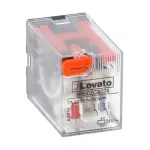 HR602CA024 Przekaźnik przemysłowy ze wskaźnikiem LED i przyciskiem mechanicznym, sterowanie 24VAC, 2C/O, 7A, do gniazd HR6XS2..