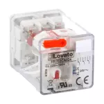 HR703CA024 Przekaźnik przemysłowy ze wskaźnikiem LED i przyciskiem mechanicznym, sterowanie 24VAC, 3C/O, 10A, do gniazd 11 pinowych HR7XS2