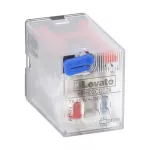 HR602CD024 Przekaźnik przemysłowy ze wskaźnikiem LED i przyciskiem mechanicznym, sterowanie 24VDC, 2C/O, 7A, do gniazd HR6XS2..