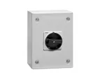 GAZM025B Rozłącznik izolacyjny w metalowej obudowie, 3 polowy, pokrętło szaro/czarne, IP65, 25A