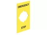 LPXAU110 Samoprzylepna etykieta EMERGENCY/STOP, wymiary 34,5x65mm