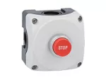 LPZP1B8105 Szara obudowa LPZP1A8 z czerwonym przyciskiem wystającym LPCB2134 "STOP", 1NC