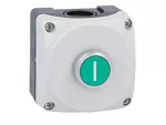 LPZP1B8100 Szara obudowa LPZP1A8 z zielonym przyciskiem krytym LPCB1113 "I", 1NO