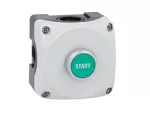 LPZP1B8101 Szara obudowa LPZP1A8 z zielonym przyciskiem krytym LPCB1163 "START", 1NO