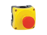 LPZP1B5610 Żółta obudowa LPZP1A5 z przyciskiem grzybkowym LPCB6744, odblokowanie przez pociągnięcie, 1NO+1NC
