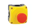 LPZP1B5609 Żółta obudowa LPZP1A5 z przyciskiem grzybkowym LPCB6744, odblokowanie przez pociągnięcie, 2NC