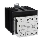 HS3D5HV048E230 Przekaźnik półprzewodnikowy, z radiatorem, 3 fazowy (kontrola 3 faz), 48A, 24…255VAC/DC, zaciski śrubowe