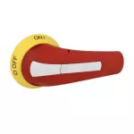 GEFX62 Pokrętło do przełączania na drzwiach szafy, blokowane, dźwignia 115mm, żółto/czerwona, do GEF0050…GEF0160…