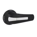 GEFX62B Pokrętło do przełączania na drzwiach szafy, blokowane, dźwignia 115mm, czarna, do GEF0050…GEF0160…